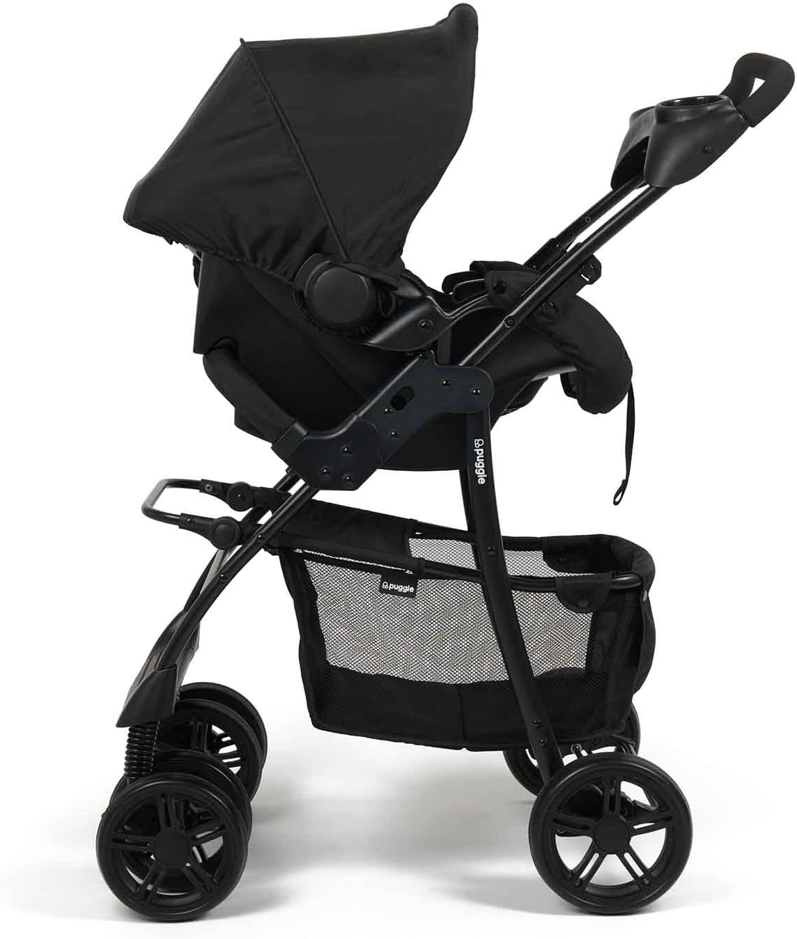 Puggle Denver V2 Luxe 3-in-1 Travel System with Raincover - Storm Black