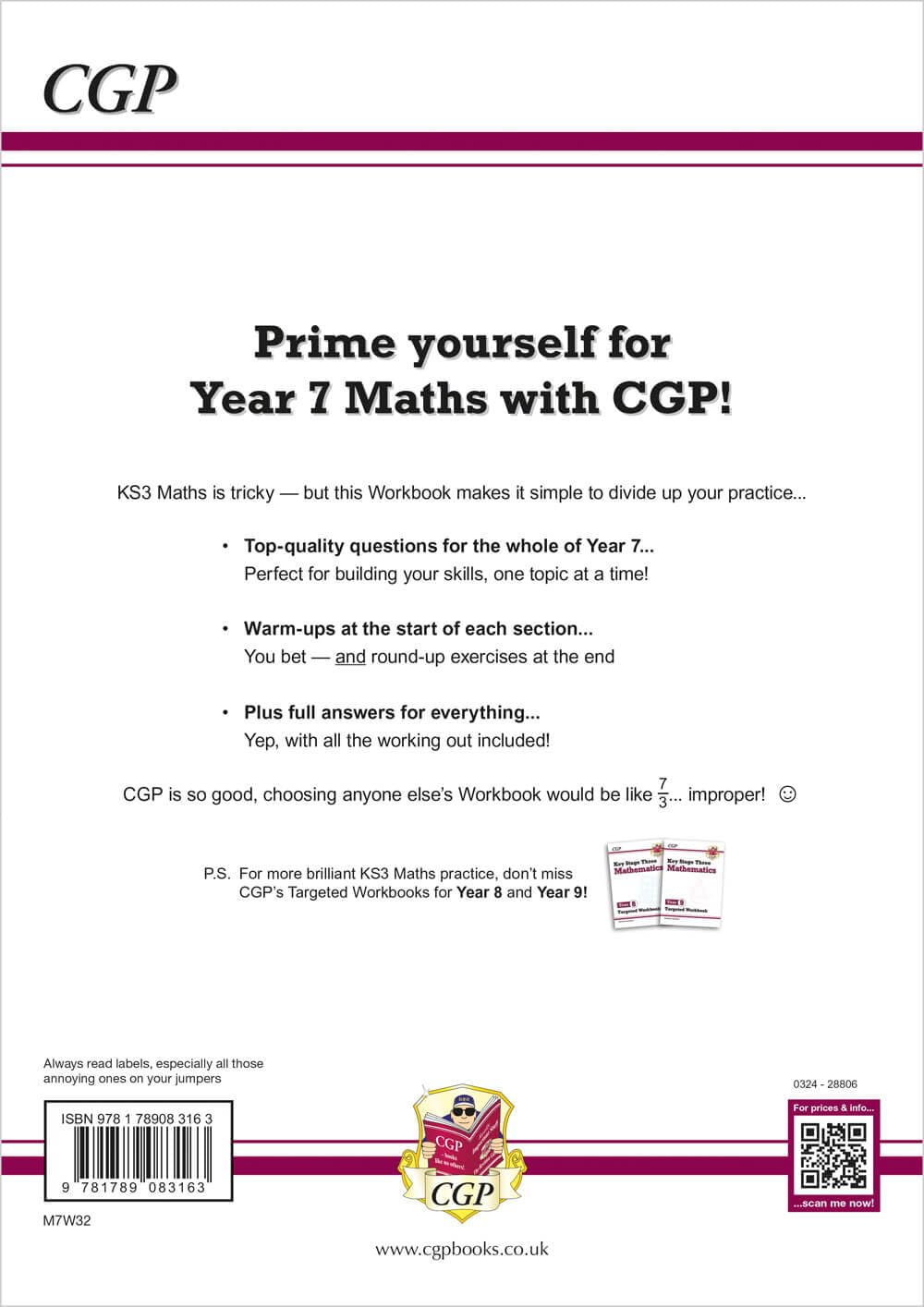 KS3 Year 7 Maths Targeted Workbook (with answers)