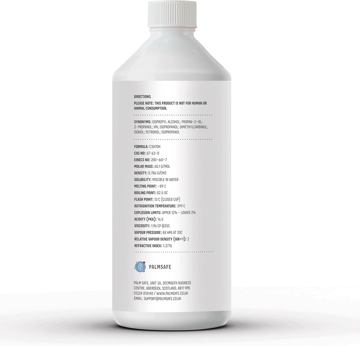 Rubbing Alcohol 1 Litre 99.9% Pure Isopropanol IPA for Cleaning, Disinfecting, Degreaser, Medical Use, Solvent for Electronics, Glass, De-icer, Painting