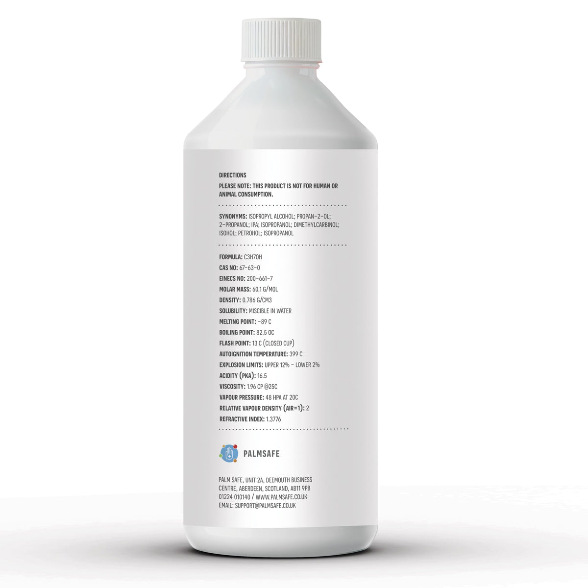 Rubbing Alcohol 1 Litre 99.9% Pure Isopropanol IPA for Cleaning, Disinfecting, Degreaser, Medical Use, Solvent for Electronics, Glass, De-icer, Painting