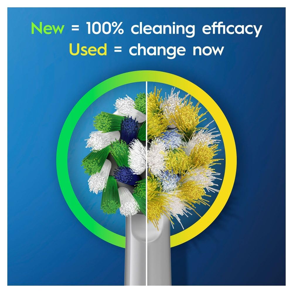 Oral-B Pro Cross Action Electric Toothbrush Heads, 4 Count, White