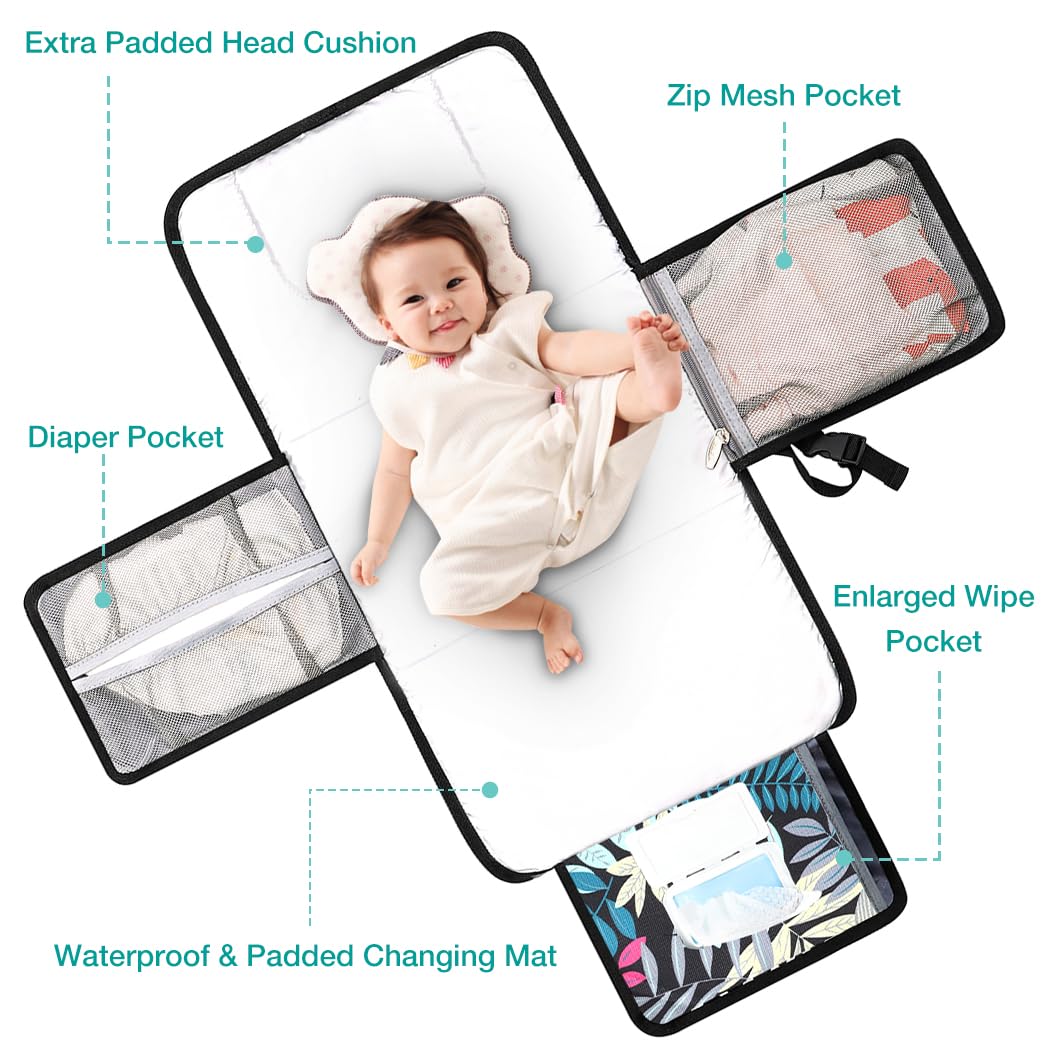 Lekebaby Portable Nappy Changing Mat Travel Baby Change Mat