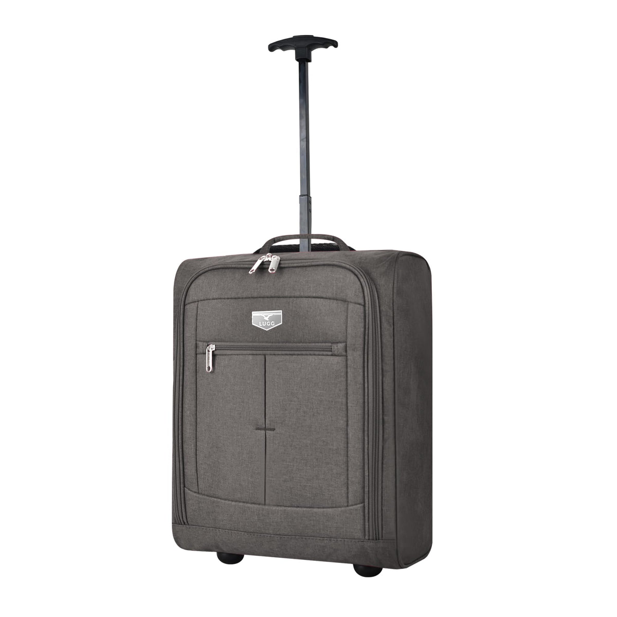 LUGG Lightweight Cabin Luggage, 600D Polyester, Solid Wheels, 45x36x20cm