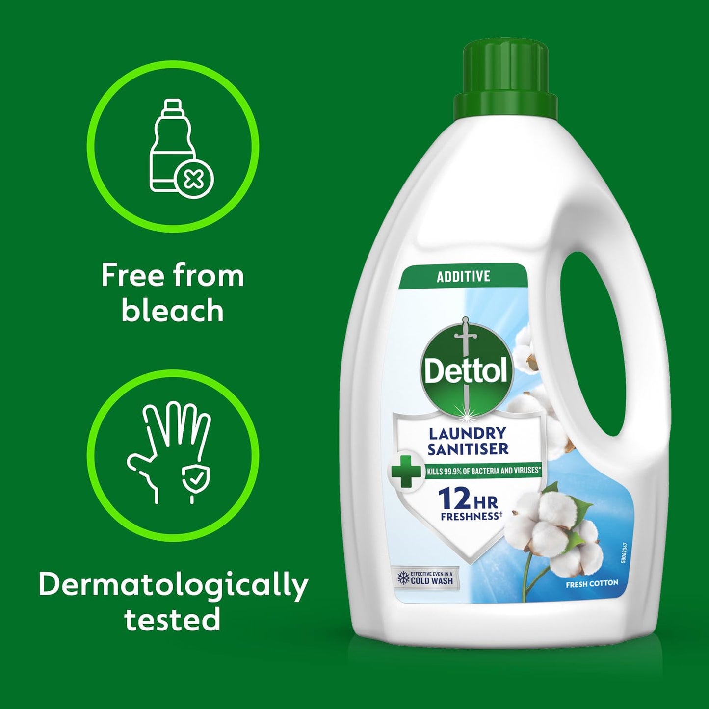 Dettol Antibacterial Laundry Sanitiser Fresh Cotton 6L | 4 x 1.5L