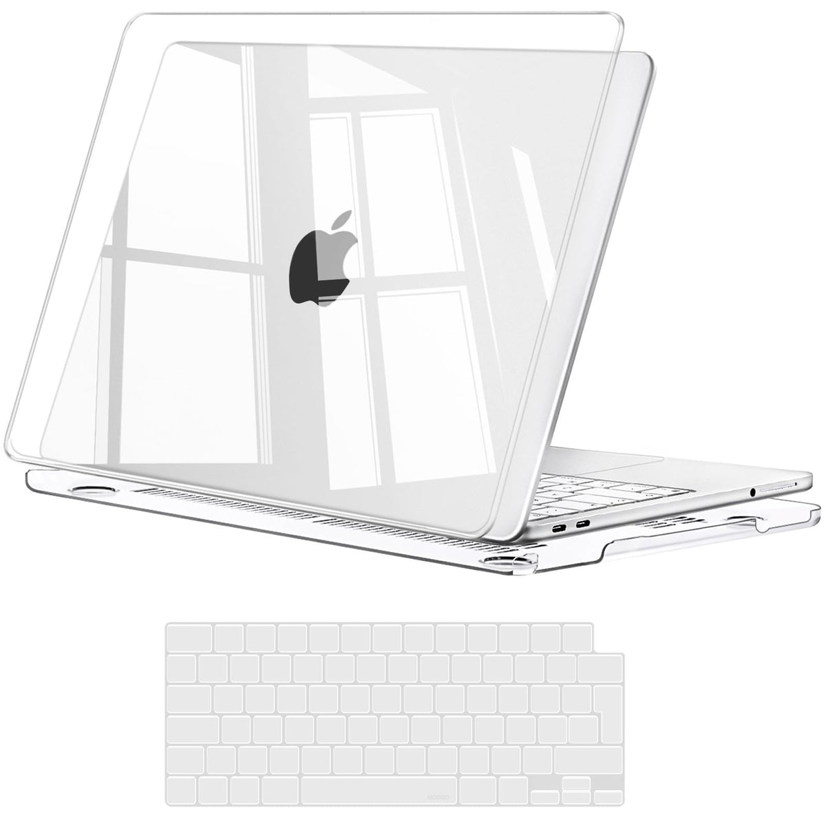 MOSISO Compatible with MacBook Air 13 inch Case M5-M2, Crystal Clear