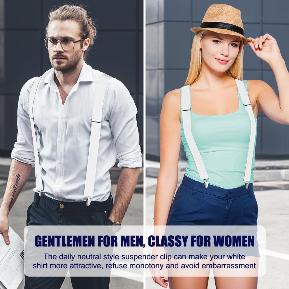 Aomig Mens Braces, Mens Suspenders with Strong Metal Clips, 3.5cm Wide Heavy Duty Suspenders for Men Women Business Wedding Casual