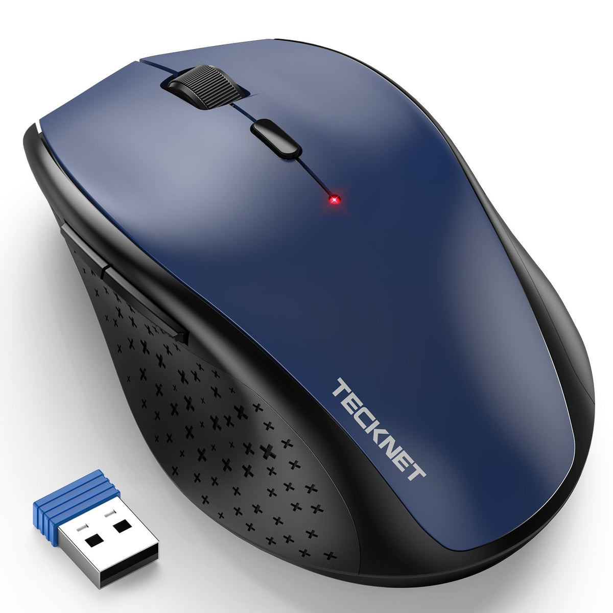TECKNET Wireless Mouse for Laptop, 4800 DPI Optical Computer Mice with 6 Adjustable Levels, 30 Months Long Battery Life 2.4G Cordless USB Silent Mouse for Notebook, PC, Office Home Work -Grey