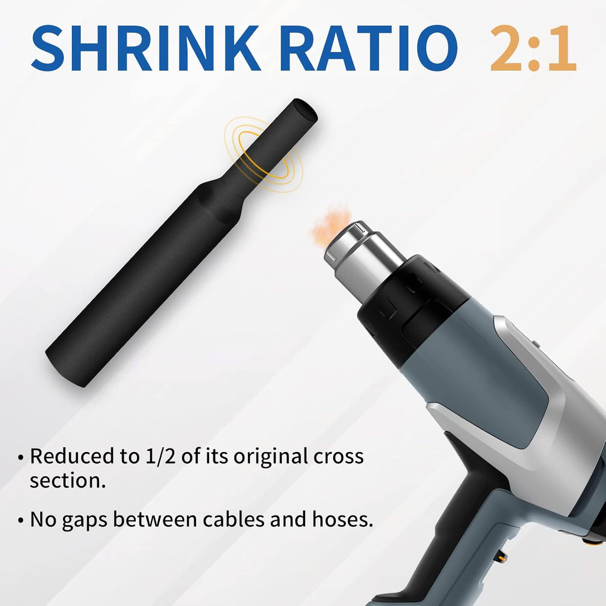 560 Pcs Heat Shrink Tubing Kit Ratio 2:1 Electrical Shrink Tubing Wire Large Wrap Industrial Shrink Tubes Assortment（12 Sizes Black）