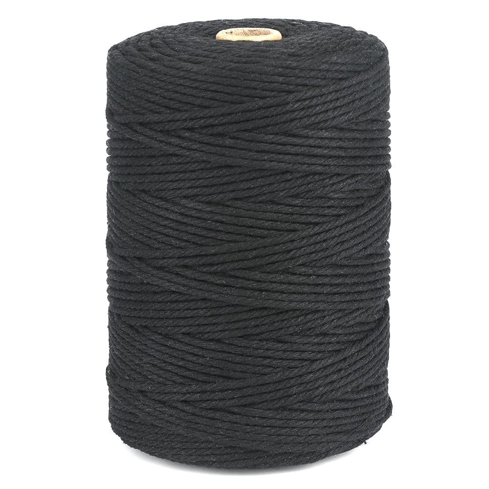 jijAcraft 4MM White Macrame Cord: 100M Cotton String Twine for Crafts