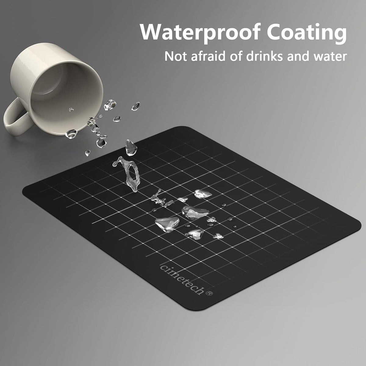 cimetech Gaming Mouse Pad 800 * 300 * 3 MM, Extended Large Mouse Mat Computer Keyboard Desk Pad with Anti-Slip Rubber Base Comfortable Waterproof Soft Cloth, Improved Precision and Speed - Black