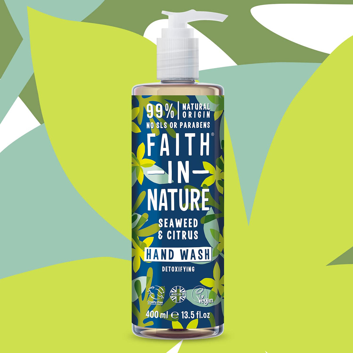 Faith In Nature Natural Aloe Vera and Tea Tree Hand Wash, Nourishing, Vegan and Cruelty Free, No SLS or Parabens, 400 ml
