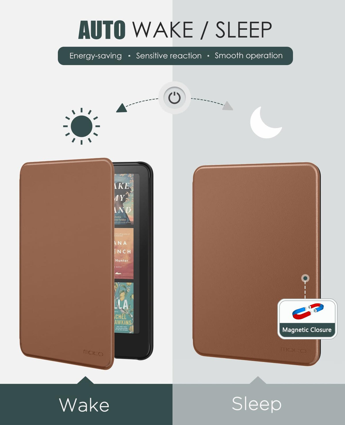 MoKo Case for 7" Kindle Paperwhite 12th Gen & Colorsoft 2024, Denim Black