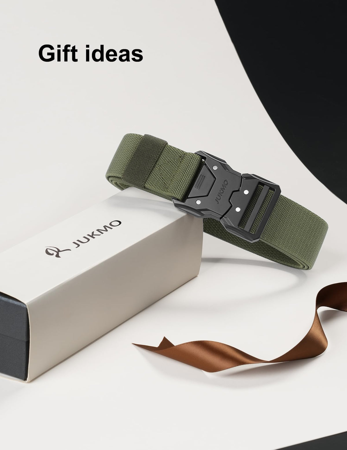 JUKMO Quick Release Tactical Belt, Military Work 1.5" Nylon Web Hiking Belt