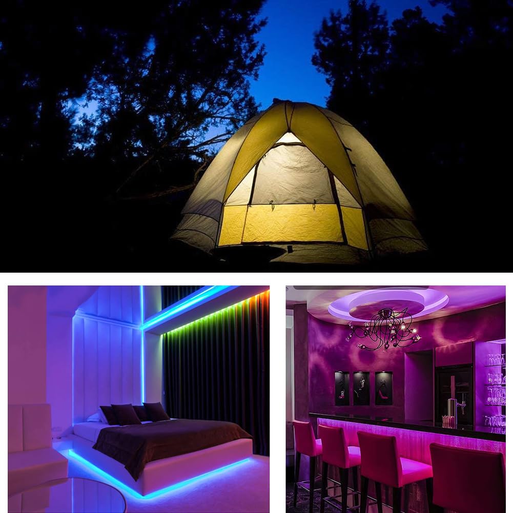 Led Strip Lights 1M/3.28ft, TV LED Backlight with Smart App Control Remote, 5050 RGB Music Sync Colour Changing, USB Smart LED Strip Light for TV,Computer, Monitor, Bedroom, Party and Home Decoration