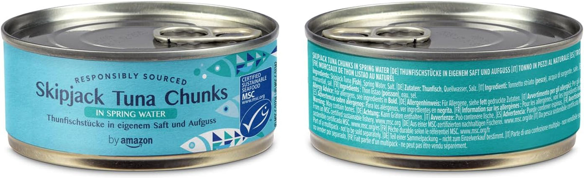 by Amazon MSC Skipjack Tuna Chunks in Spring Water, 4x145g