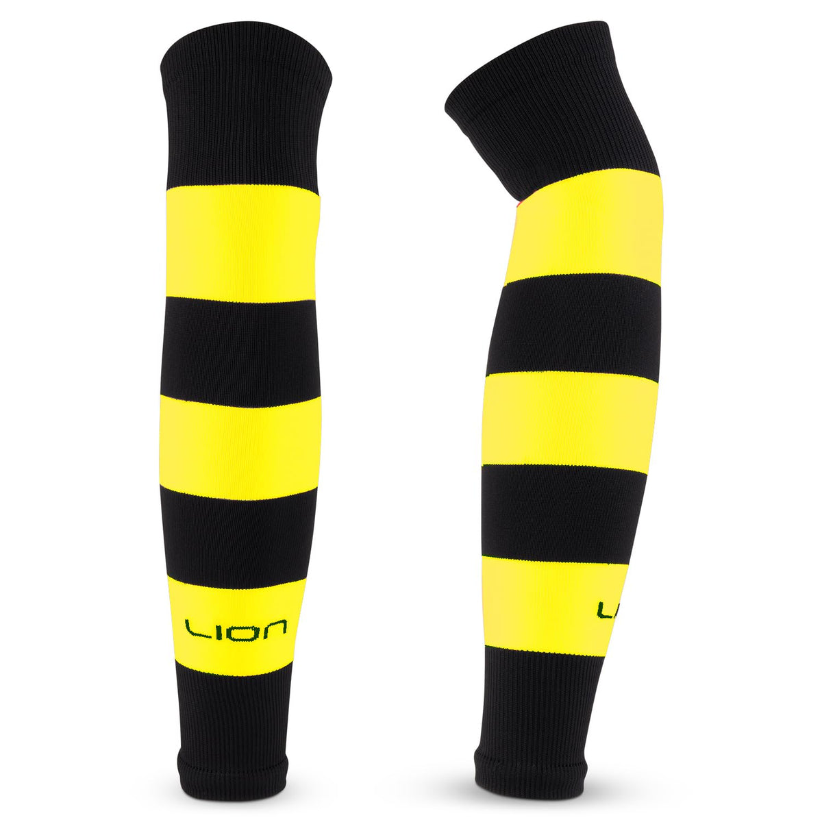 LION SPORTSWEAR Kids/Youth Football Sock Sleeves To Accompany Grip Socks - Fits Over Calf/Shin Pads - Variety Of Colors To Match Your Team Kit