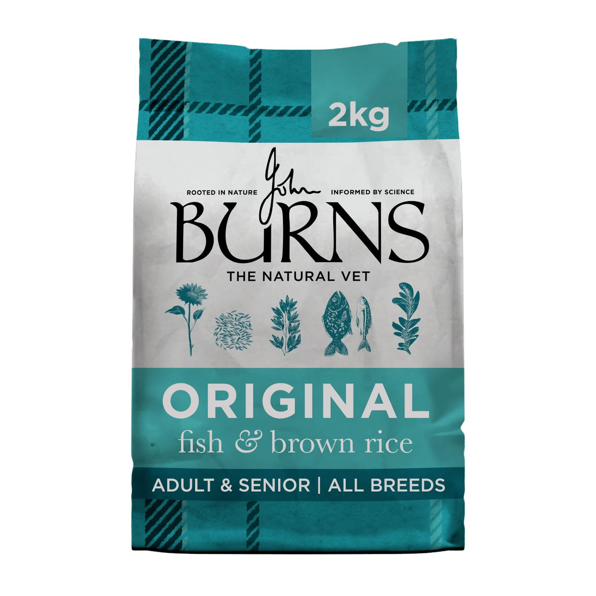 Burns Pet Nutrition Hypoallergenic Complete Dry Dog Food Adult and Senior Dog Original Chicken and Brown Rice 12 kg