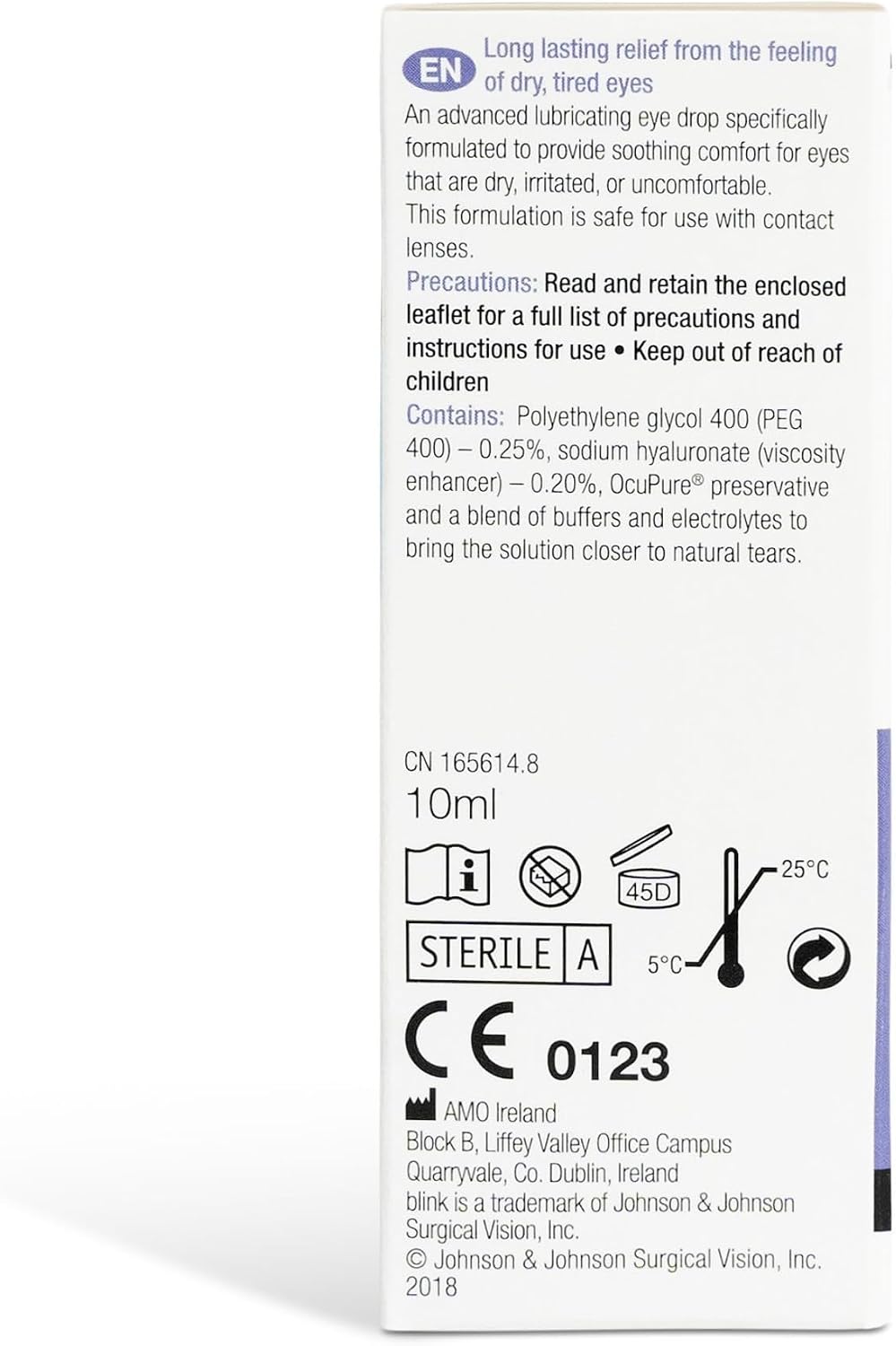 Blink Intensive Eye Drops for Dry Eyes, 10 ml