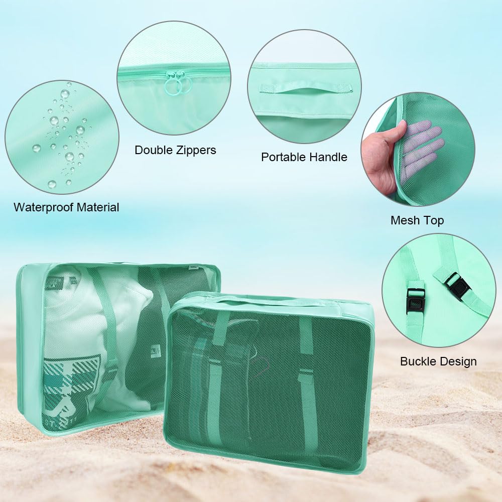 OSDUE Packing Cubes for Suitcase, 8PCS Thickening Travel Organiser Packing Bags Lightweight Travel Accessories Organizers Essentials Clothes Shoes Cosmetics Toiletries Storage Bags