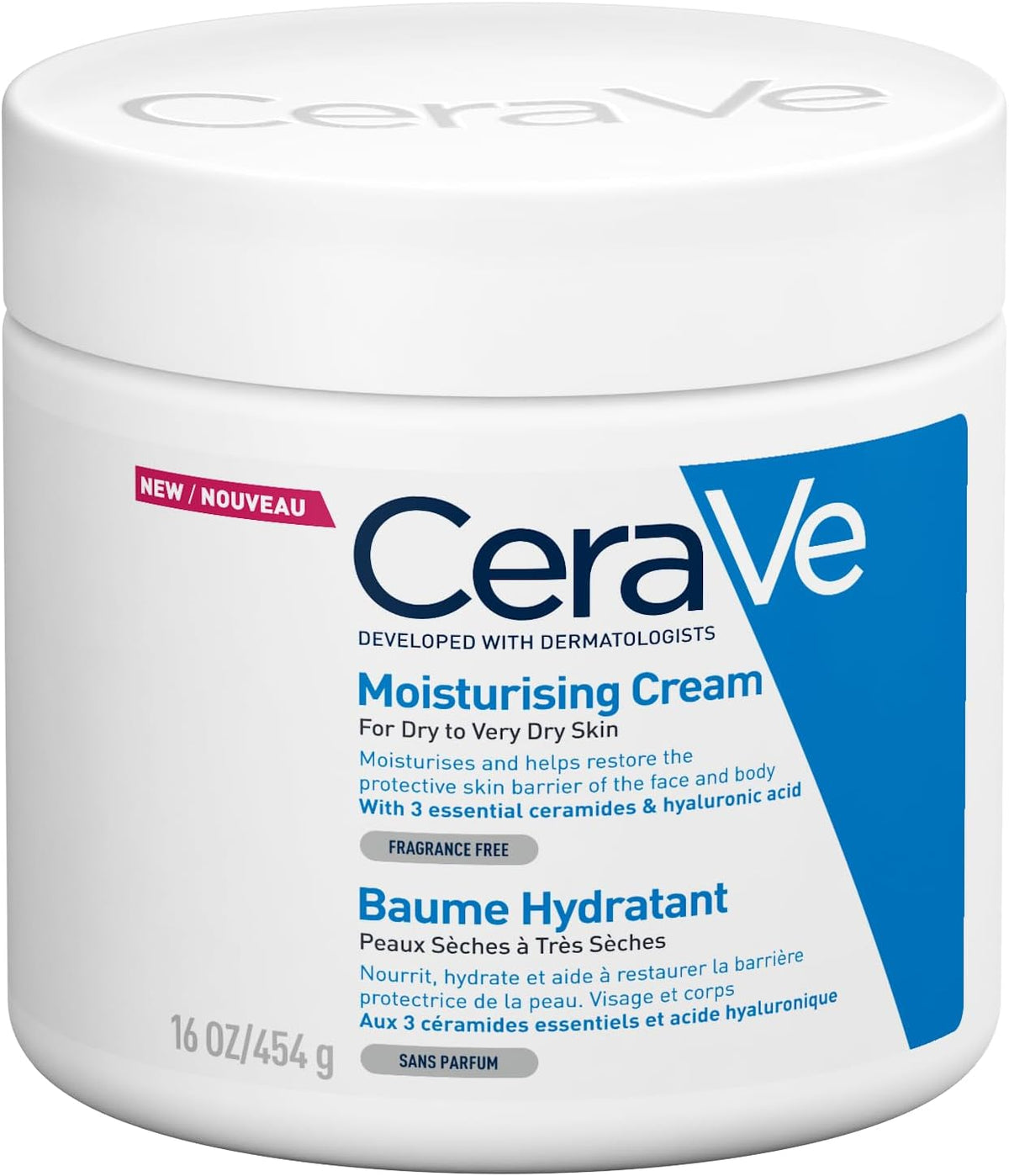 CeraVe Face Care & Body Moisturiser for Dry to Very Dry Skin, 454g