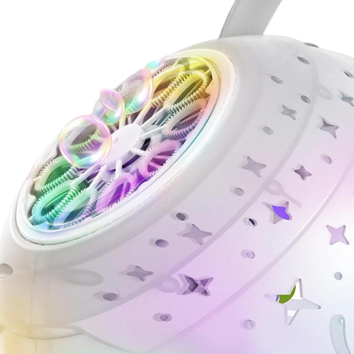 Bubble Machine for Kids Rechargeable with 360° Rotation and