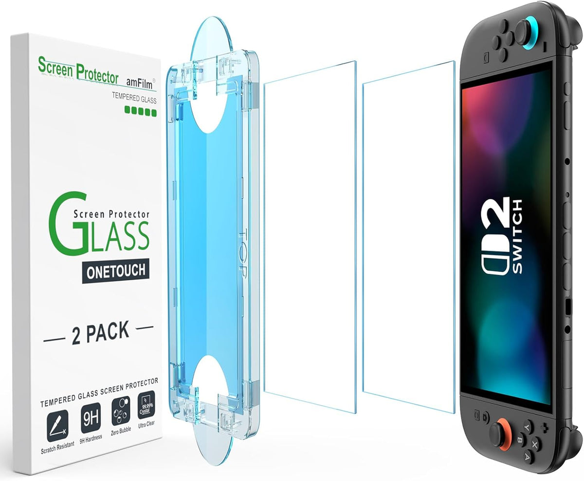amFilm Auto-Alignment OneTouch for Nintendo Switch 2 Screen Protector 2025