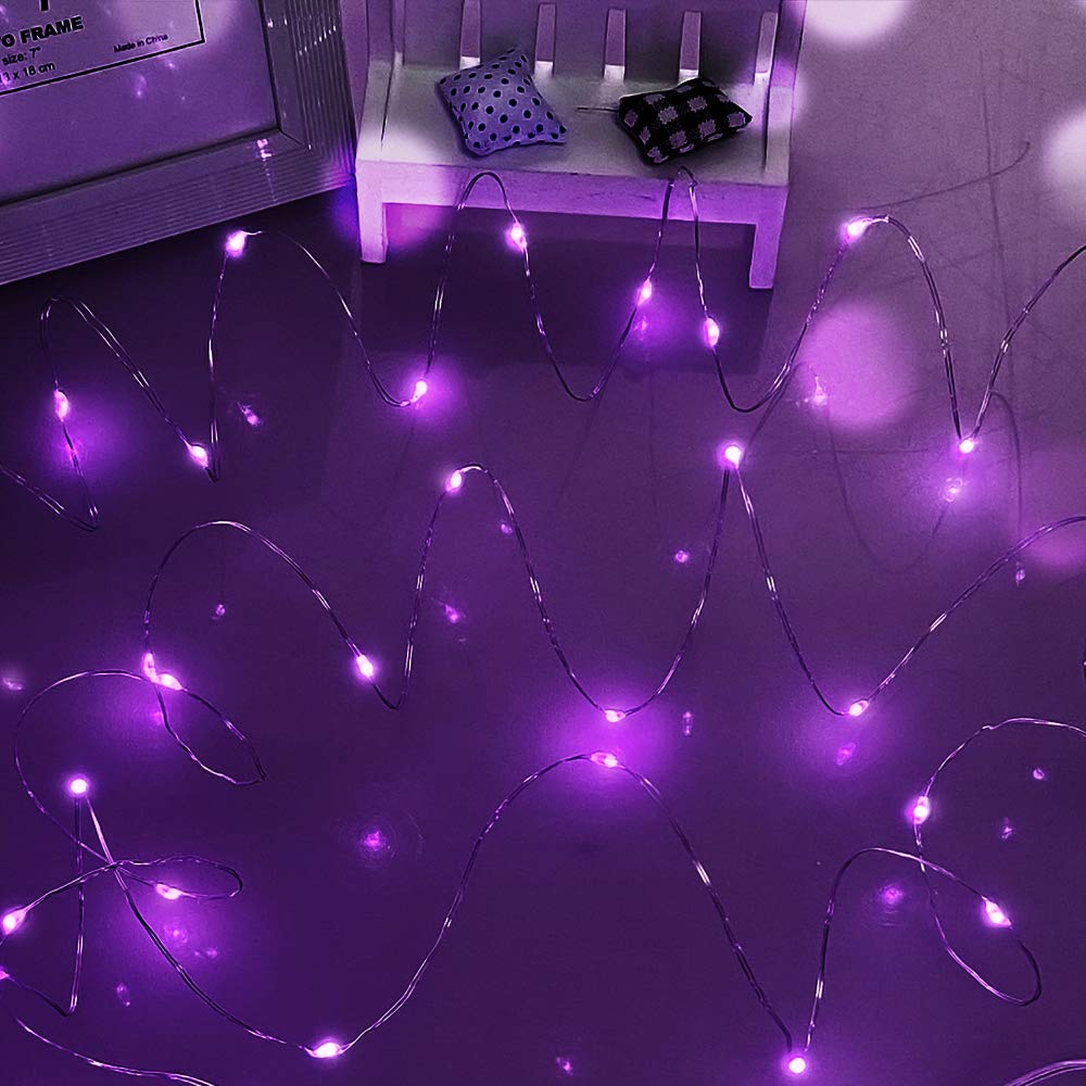Dalugo Orange Fairy Lights, 3M/10ft Amber Fairy Lights, 30 LED Halloween Battery Lights for Autumn Halloween Christmas Decorations, Fireplace, Home Decor