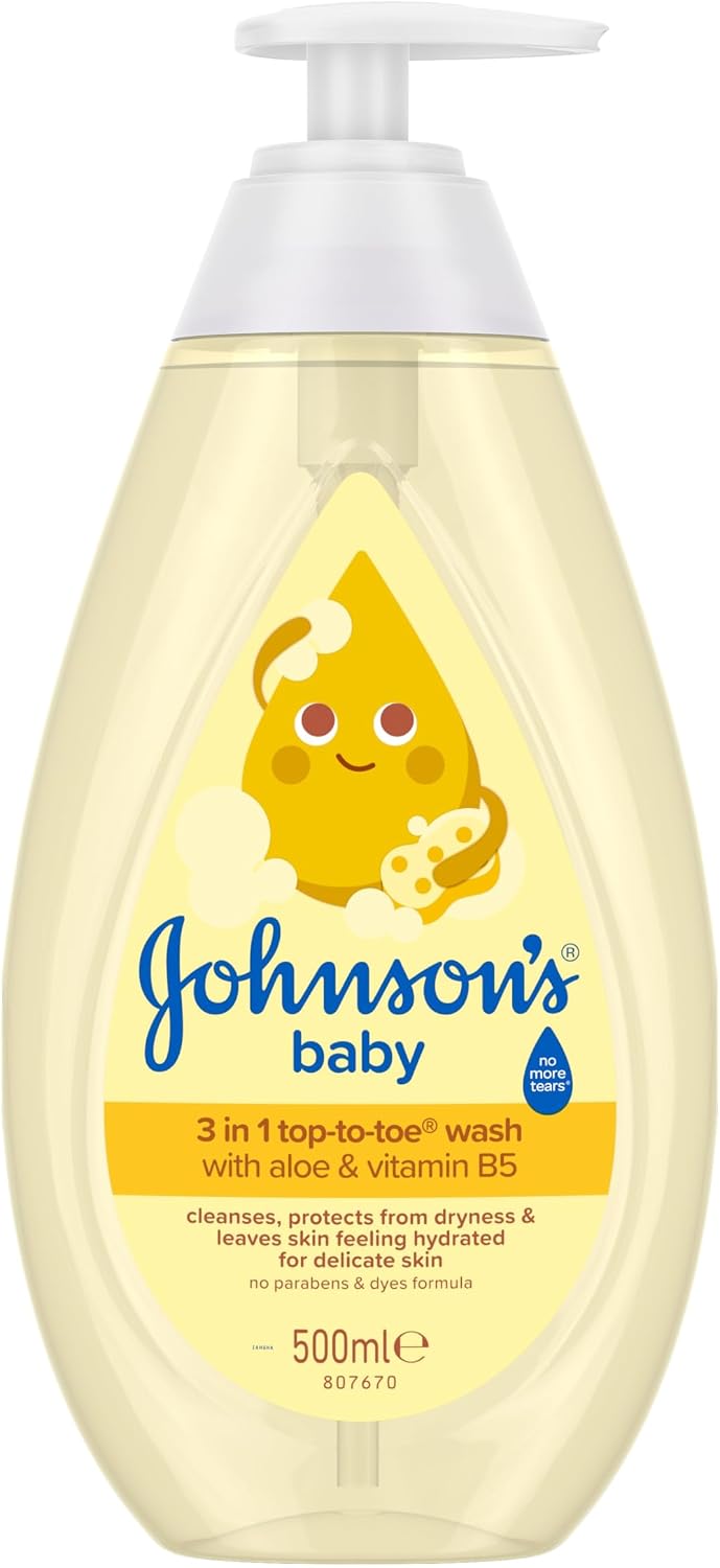 Johnson’s Baby 3 in 1 Top-to-Toe Wash, 500ml (Pack of 1) NO More TEARS®