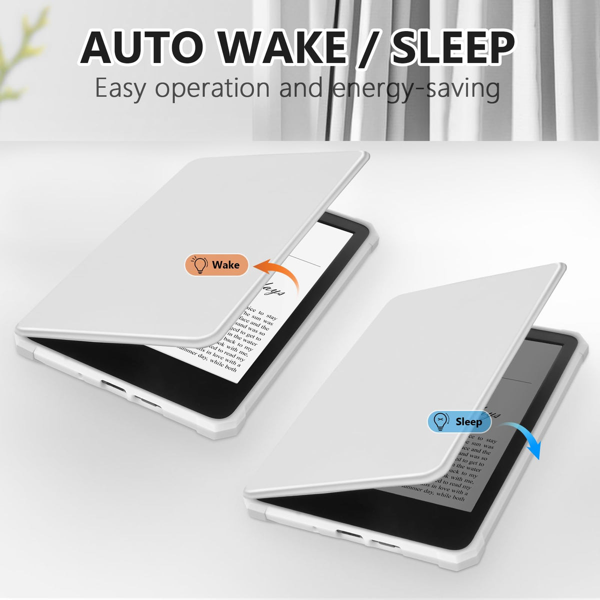 TQQ Case Fits 6" Amazon Kindle 11th Generation 2024 and 2022, Premium Slim and Lightweight Cover, Full Protection, Auto Sleep/Wake, Magnetic Closure (NOT fit Paperwhite or Oasis)
