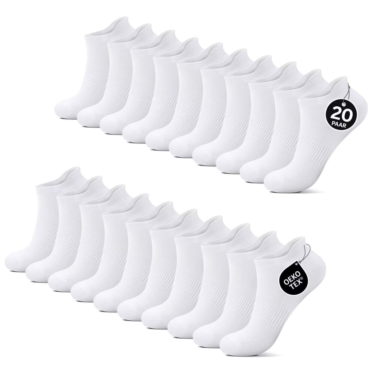 YouShow 10/20 Pairs Trainer Socks Cotton Sports Ankle Socks for Men & Women