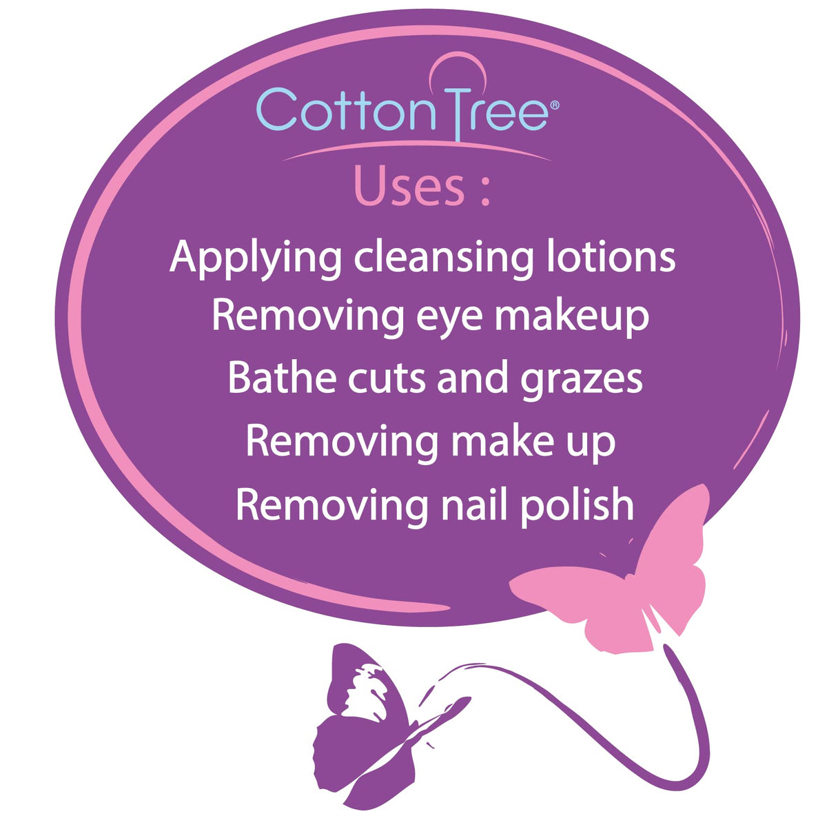 COTTON TREE 100% Pure Cotton, Super Soft, Pack of 200