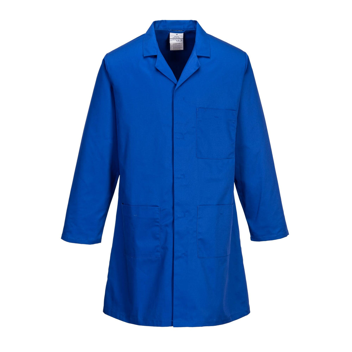 Portwest 2852 Standard Lab Coat Kingsmill Polycotton Stud Front