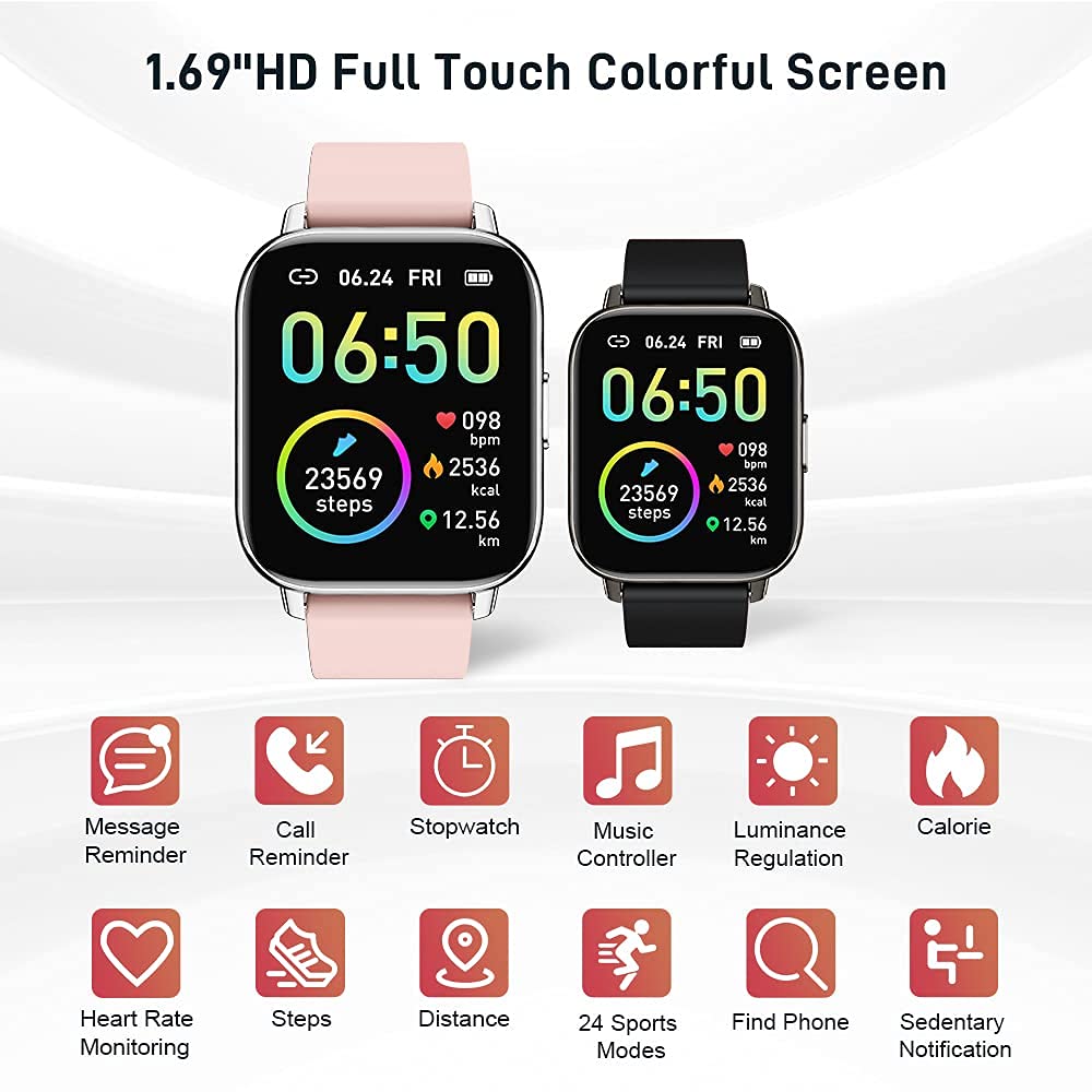 Motast Smart Watch, Fitness Tracker 1.69'' HD for Men Women, Step Counter