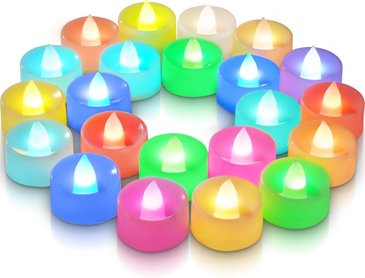Homemory Led Battery Operated Tea Lights, Fake Electric Flickering Candles