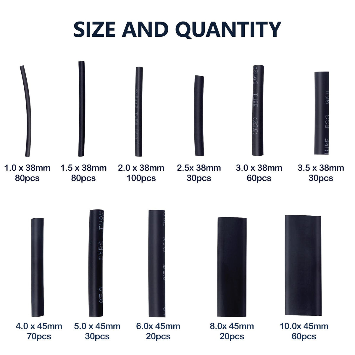 ASHINER Clear Heat Shrink Tubing Kit - 580Pcs EVA Material in 11 Sizes - Ideal for Electrical Insulation, Repairs, and Wire Connectors with User-Friendly Design and Storage Case