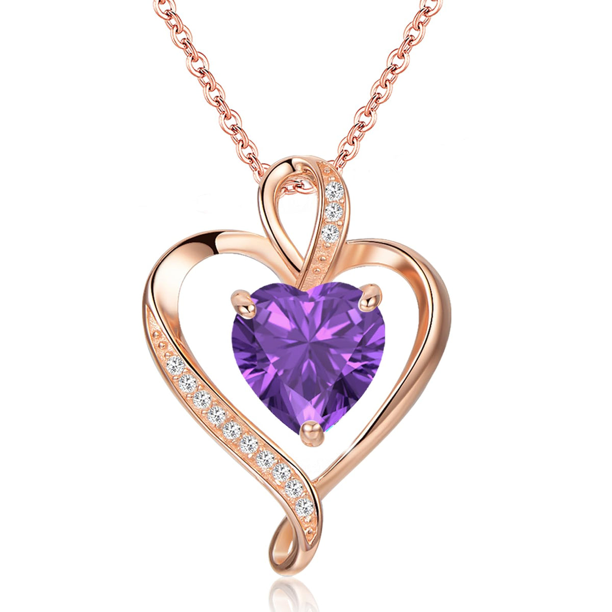 LAVUMO Heart Necklace for Women 925 Sterling Silver Love Pendant Jewellery
