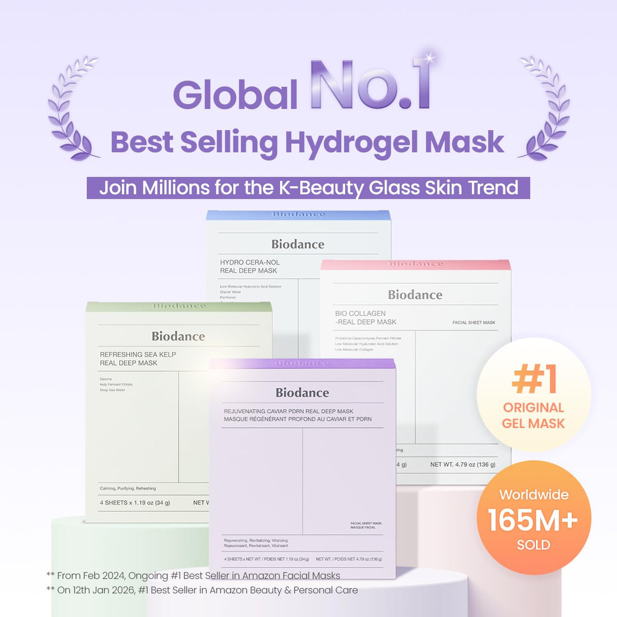 BIODANCE Bio-Collagen Hydrogel Overnight Face Mask. 4 PCs