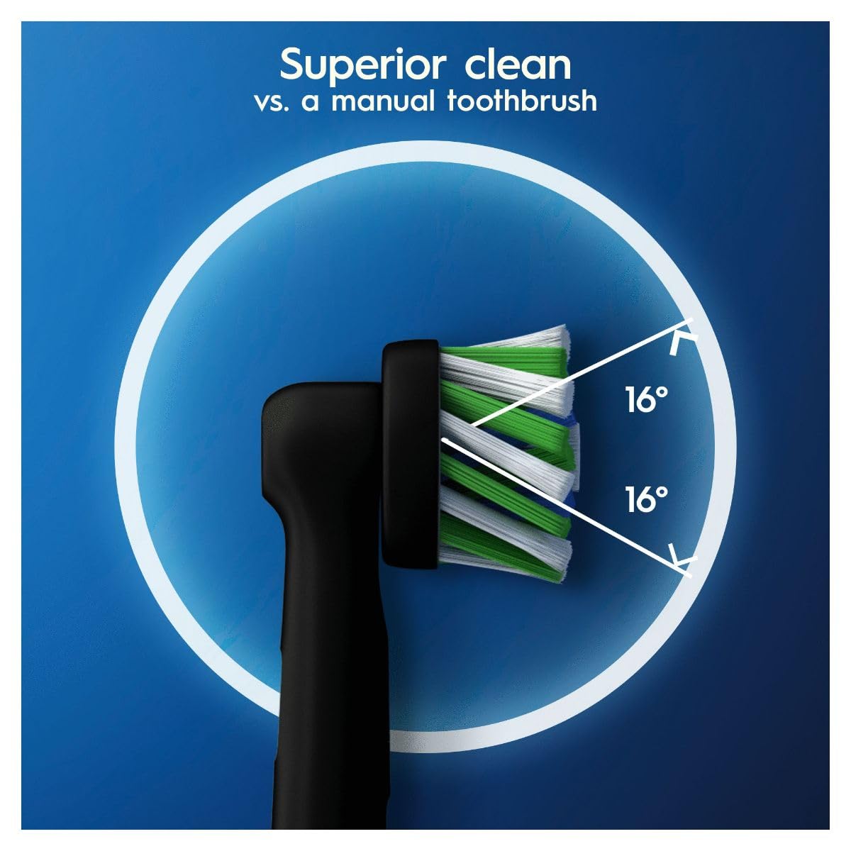 Oral-B Pro Cross Action Electric Toothbrush Heads, 4 Count, Black