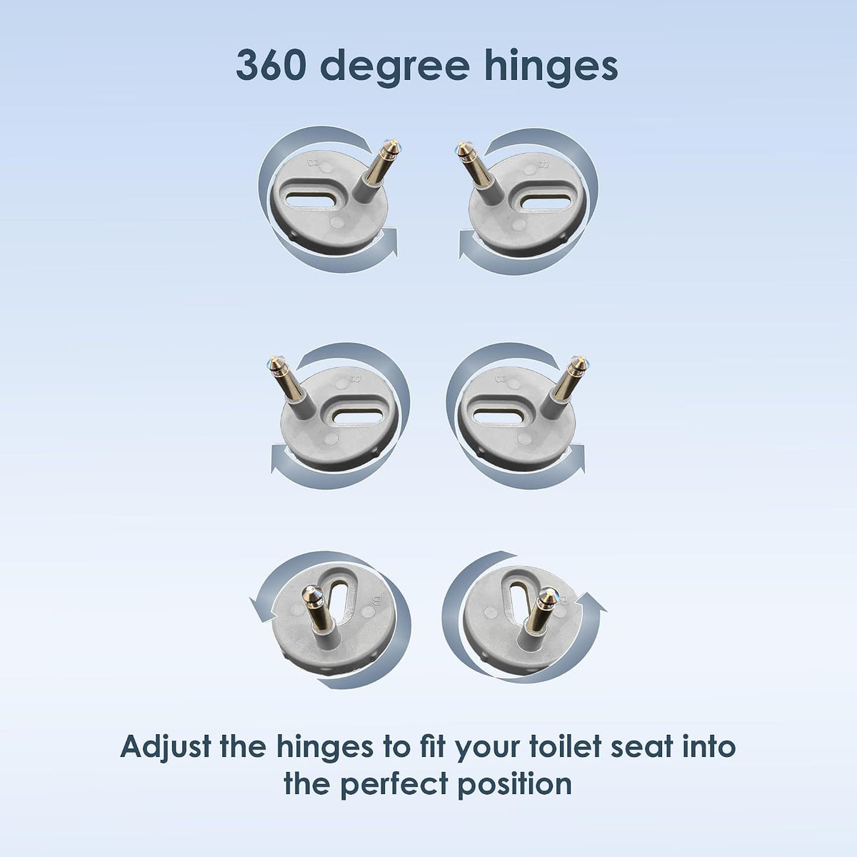 AQUALONA® Premium Thermoplastic Toilet Seat Soft Close Hardwearing Seat with Two Button Hinge Release D Shaped Easy to Clean Simple Installation Top and Bottom Fittings (White - D Shape)