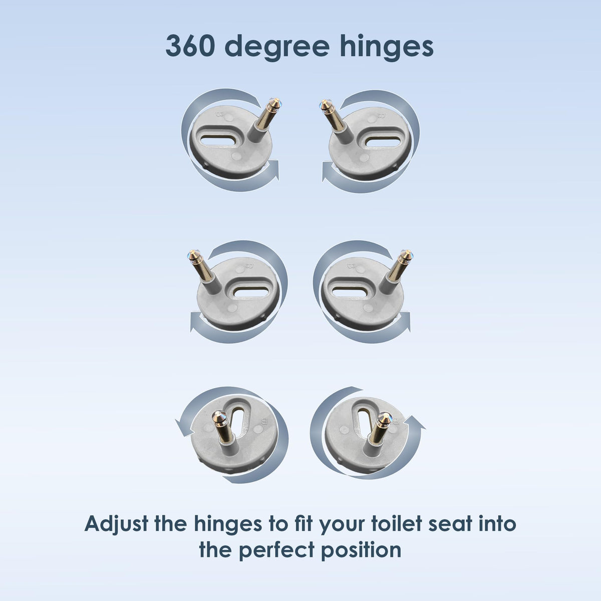 AQUALONA® Premium Thermoplastic Toilet Seat Soft Close Hardwearing Seat with Two Button Hinge Release D Shaped Easy to Clean Simple Installation Top and Bottom Fittings (White - D Shape)