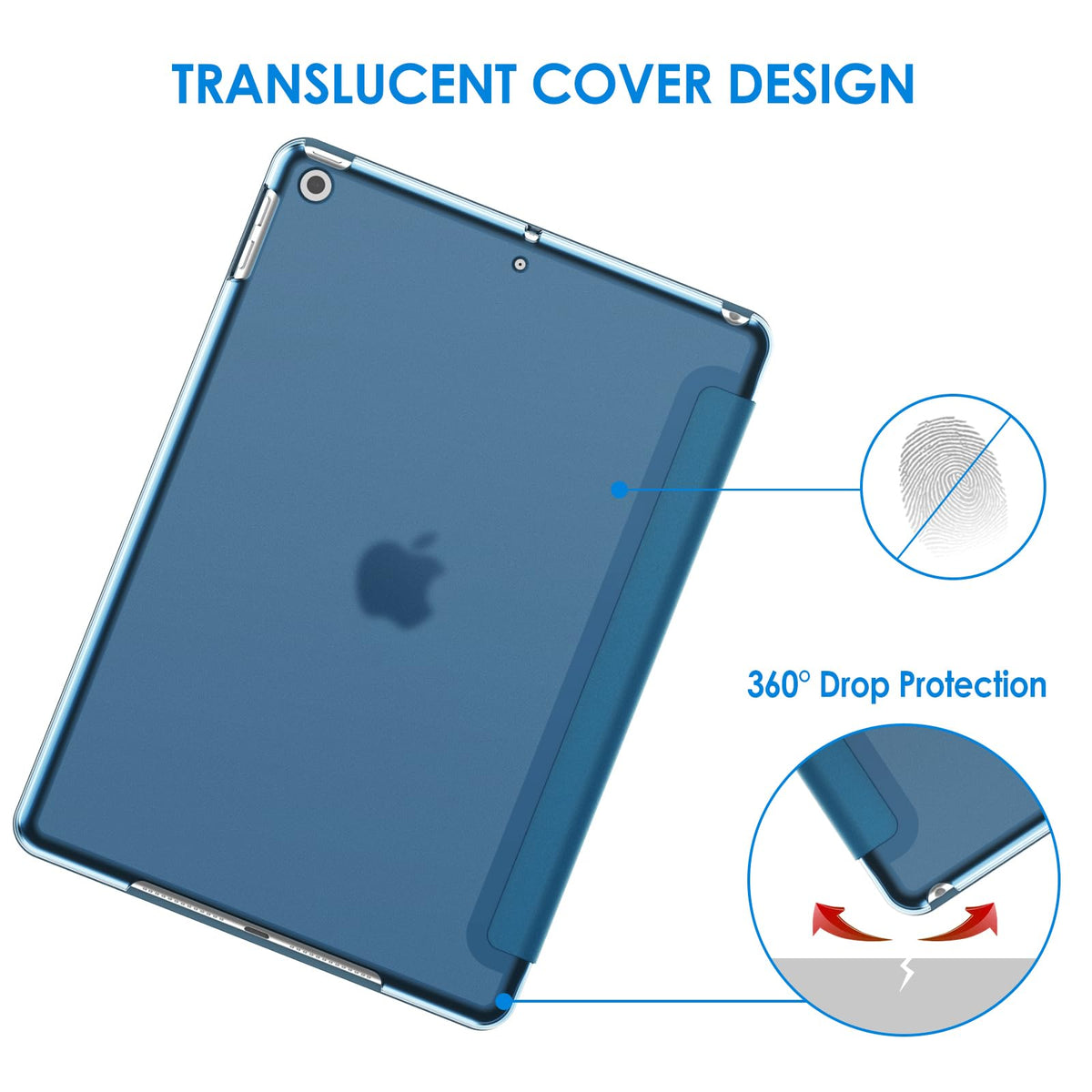 JETech Case for iPad 9th/8th/7th Gen 10.2", Beige