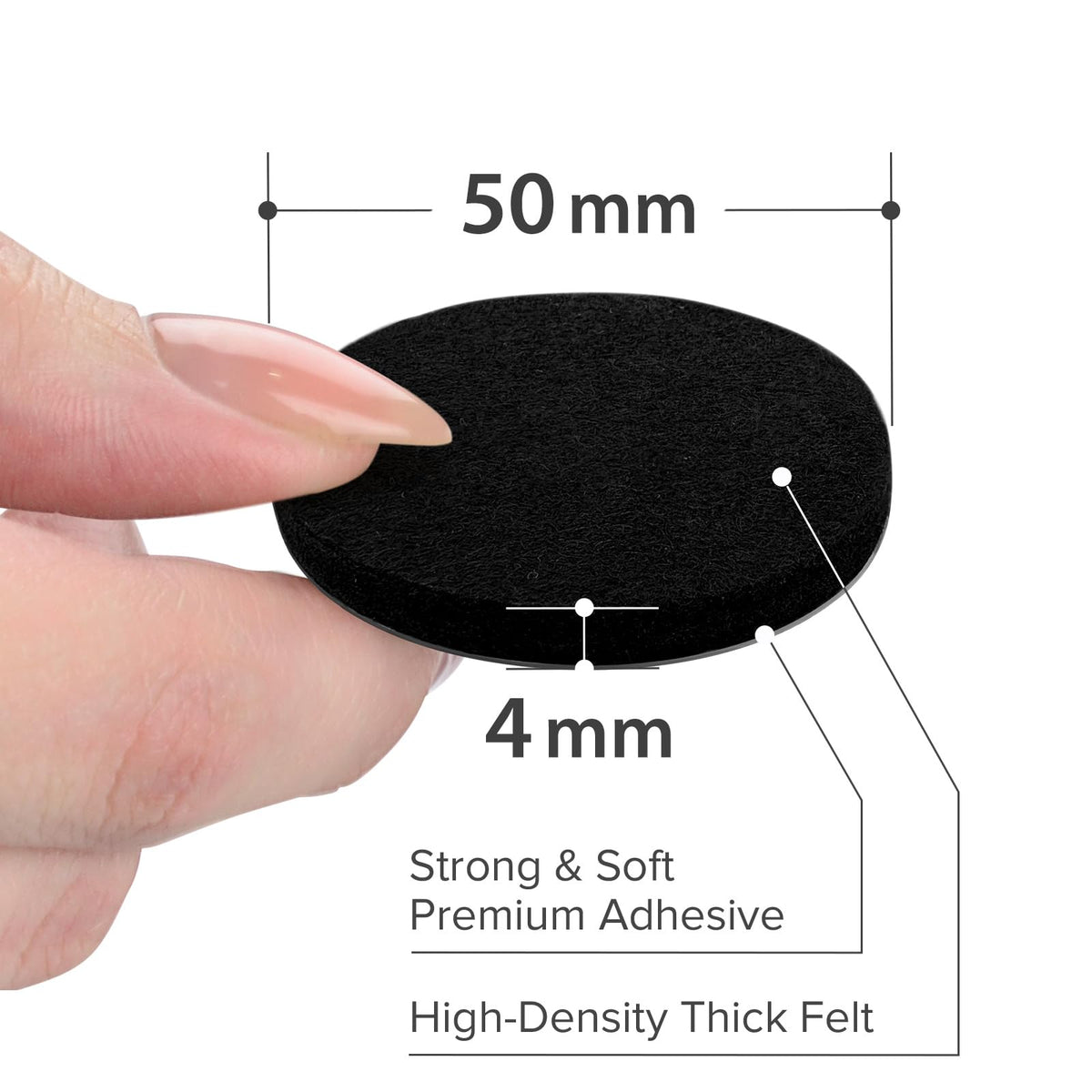 Chair Pads Floor Protectors X-PROTECTOR 48 PCS 25mm - Felt Furniture Pads
