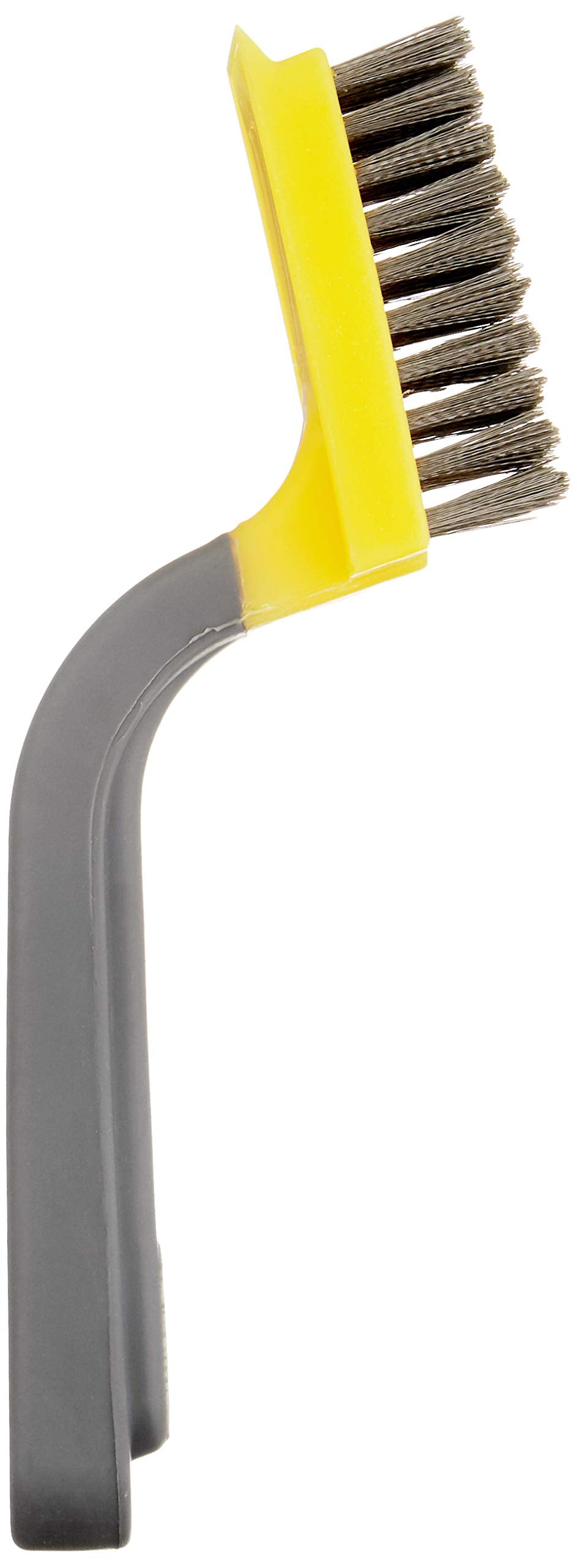 Amazon Basics Brass Mini Brushes, Soft Grip, Pack of 3, 12.7mm, Yellow/Grey, For Cleaning and Removing Rust