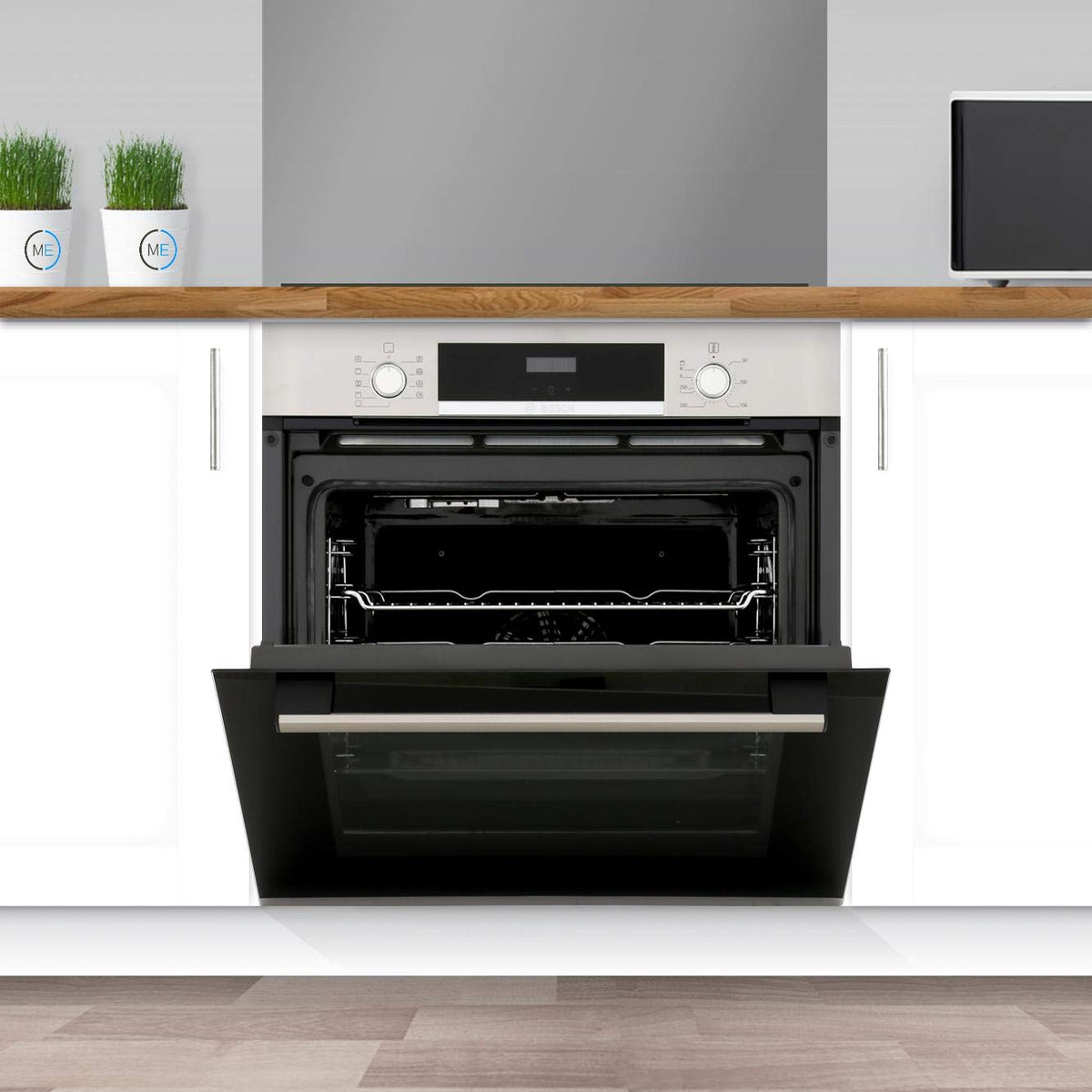 Bosch Series 2 HHF113BR0B Built-in Single Oven, A Rated, Stainless Steel
