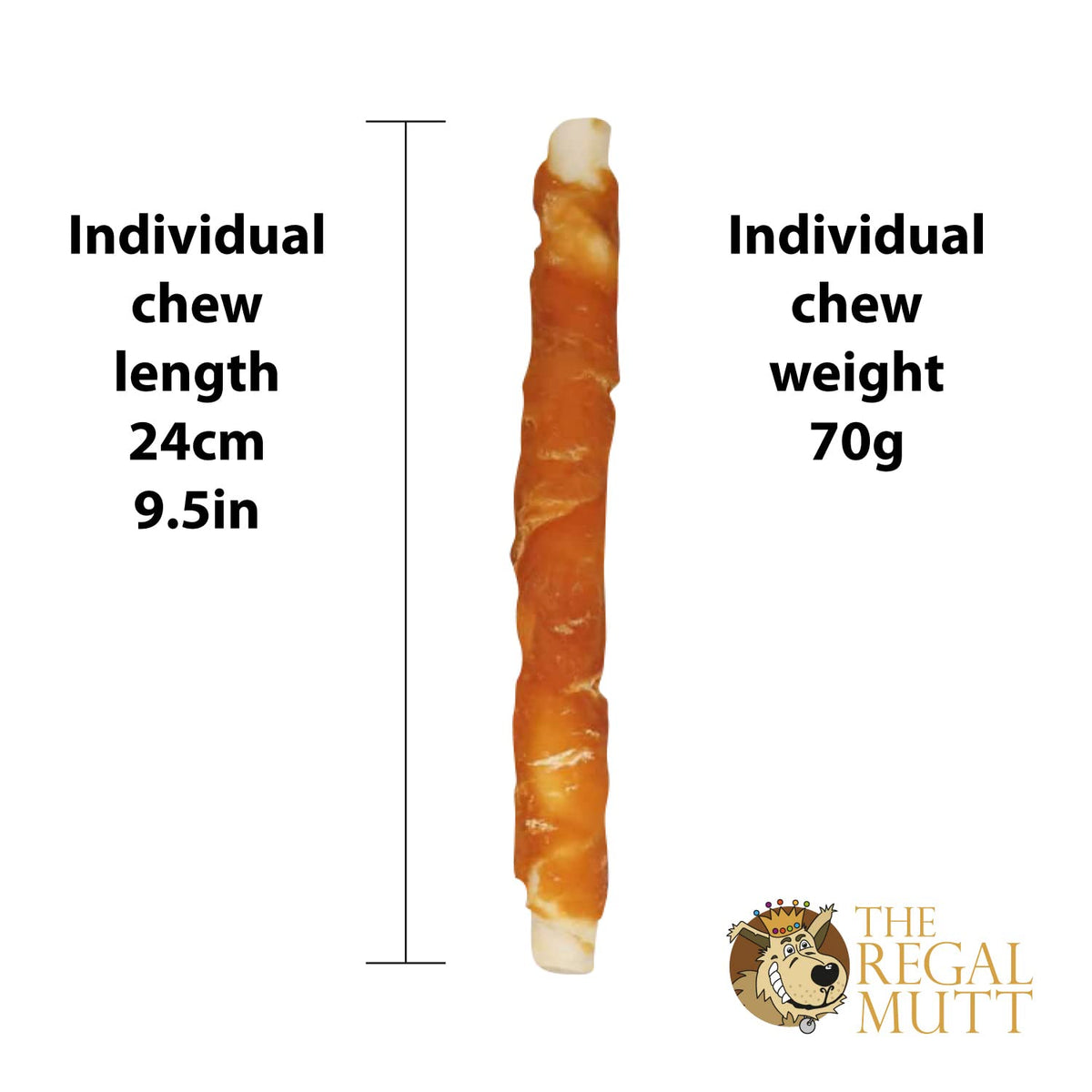The Regal Mutt - Chewy Twists with Chicken - 1kg Bag