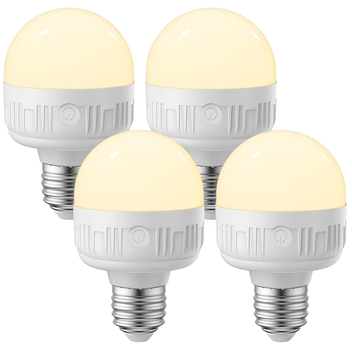 LGMCF E14 Rechargeable Light Bulb, 8W, 3 Colors, Timer, Dimmable, 2 Pack