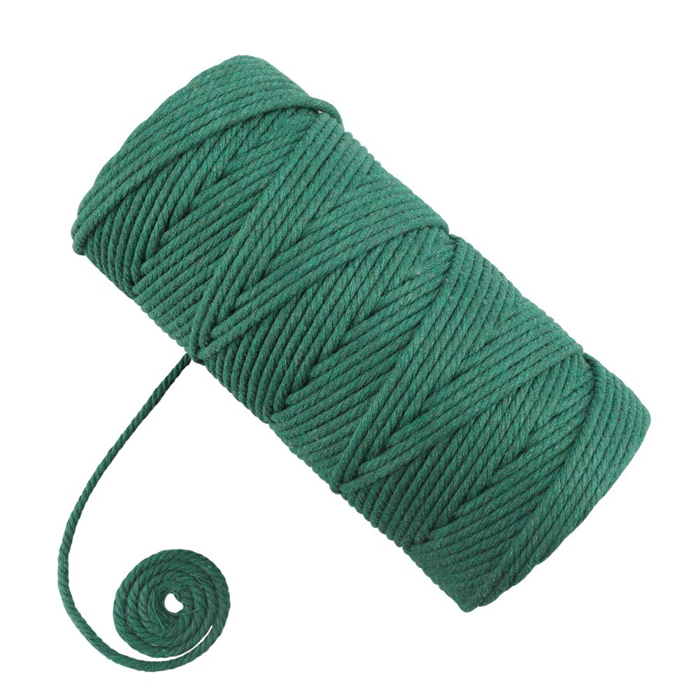jijAcraft 4MM White Macrame Cord: 100M Cotton String Twine for Crafts