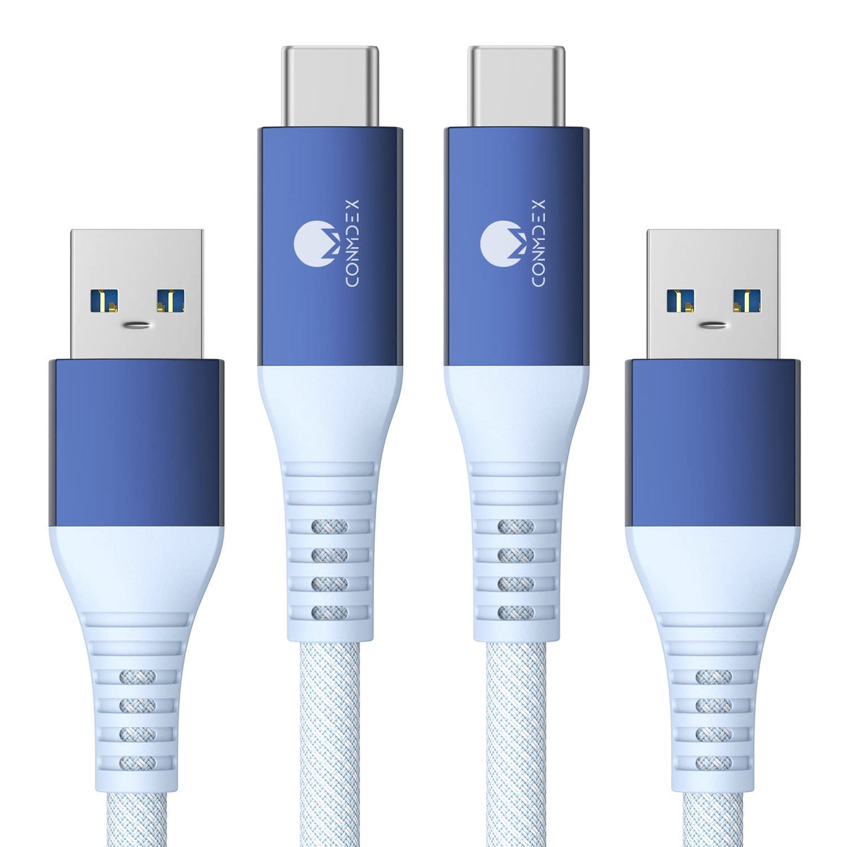 CONMDEX USB C Cable Short 50cm/0.5M 2Pack10Gbps Data USB3.1 Gen2 Type C Android Auto Cable QC3.0 3.1A USB A to C Fast Charger for Samsung Note20 Galaxy S24/S23/S22/S21 Z Flip 5 Tab S9 Pixel 9 Pro-Red