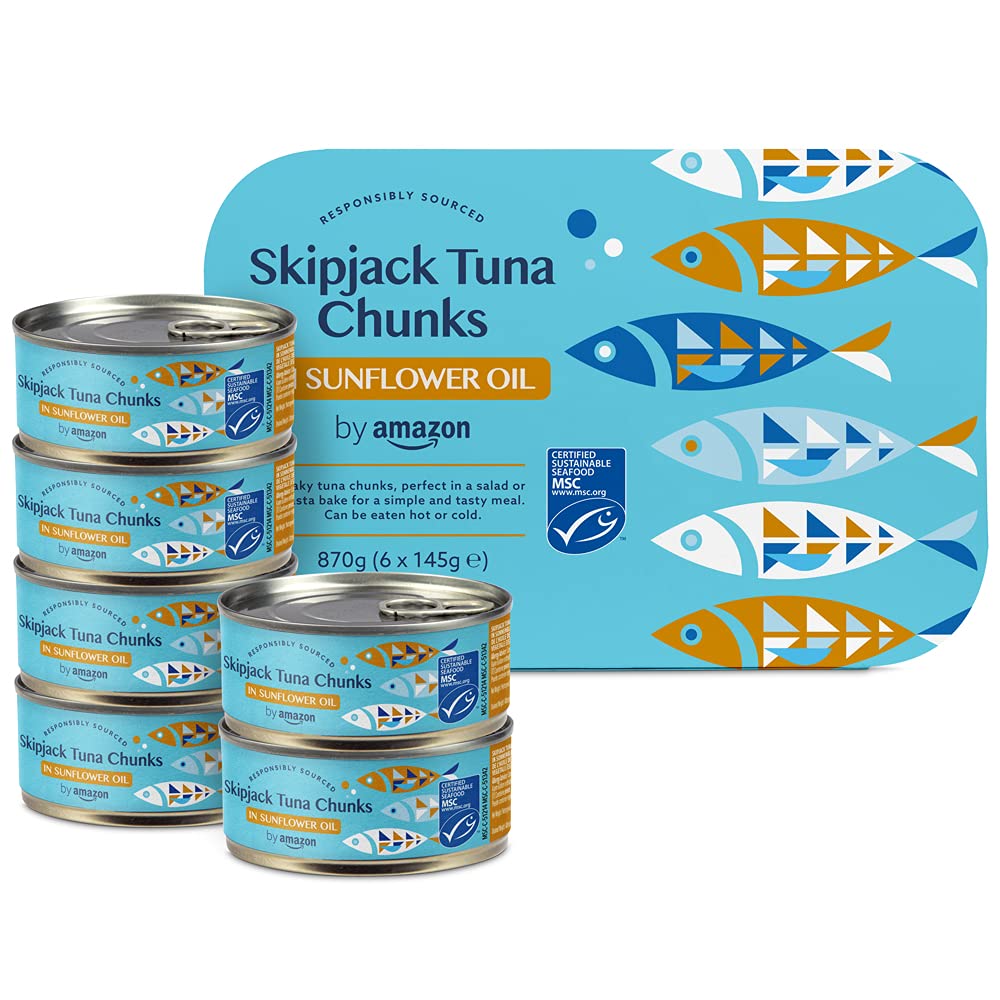 by Amazon MSC Skipjack Tuna Chunks in Spring Water, 4x145g
