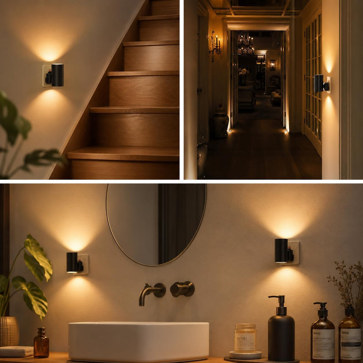 LOHAS-LED Plug in Night Light,Dimmable Nightlight 100LM,Dusk to Dawn Sensor